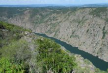 Vista aérea del Cañon del Sil Ribeira Sacra