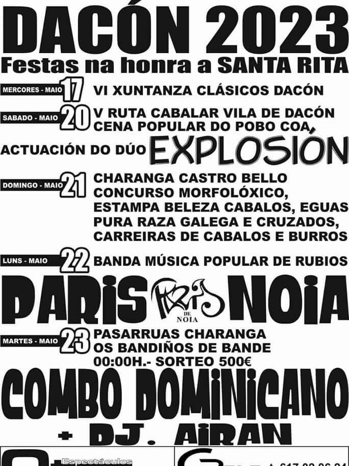 Festas de Santa Rita en Dacón 2023