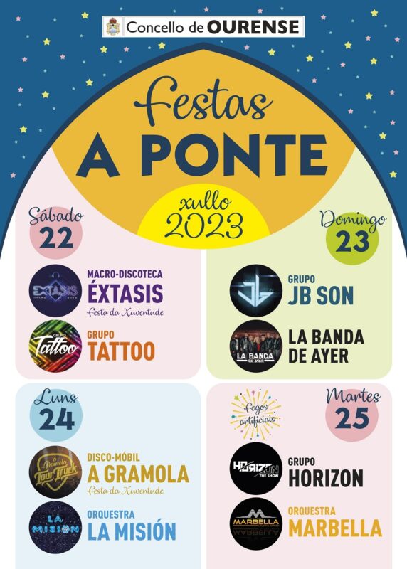 Programa de las fiestas de A Ponte 2023