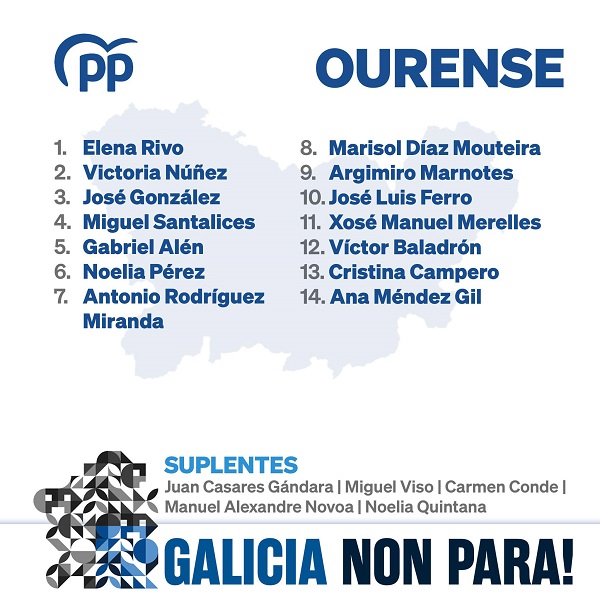 O PP presenta a súa lista por Ourense para as autonómicas