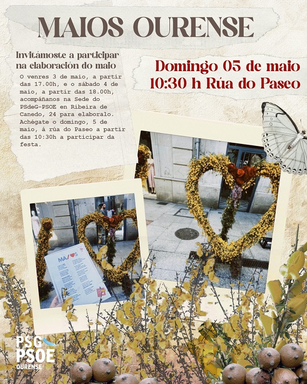 O PSdeG de Ourense invita a elaborar un Maio