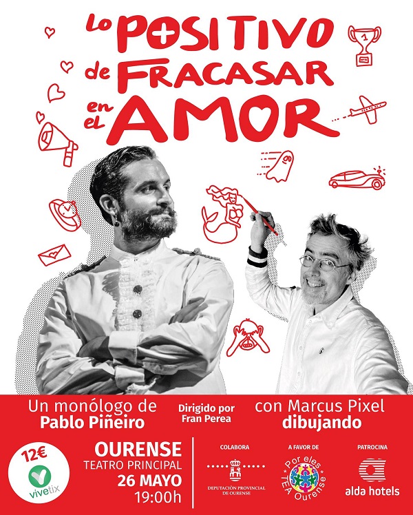 Pablo Piñeiro trae "Lo positivo de fracasar en el amor" al Teatro Principal