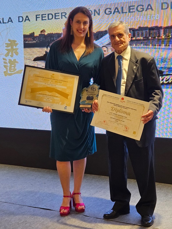 Manuel Montero y Tamara Silva fueron premiados en la Gala Anual de Judo