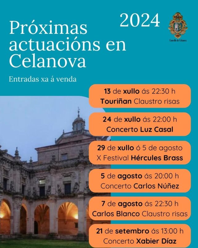 Programación cultural no verán de Celanova