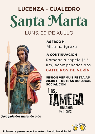 Lucenza celebra as festas de Santa Marta