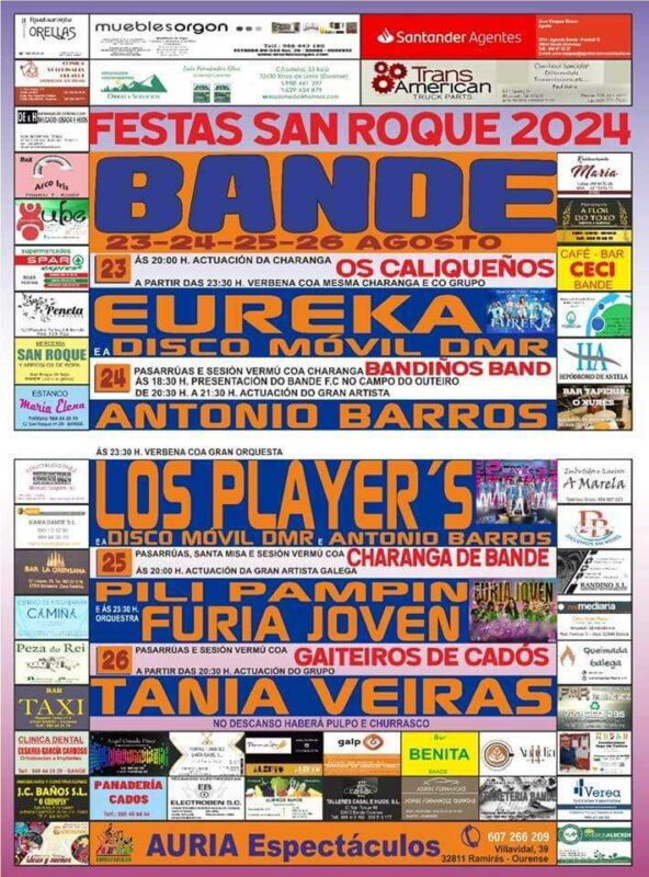 Bande celebra as festas de San Roque 2024