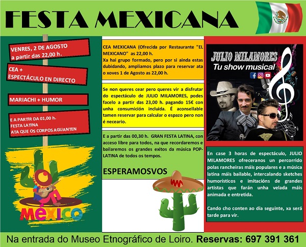 Loiro organiza unha festa Mexicana