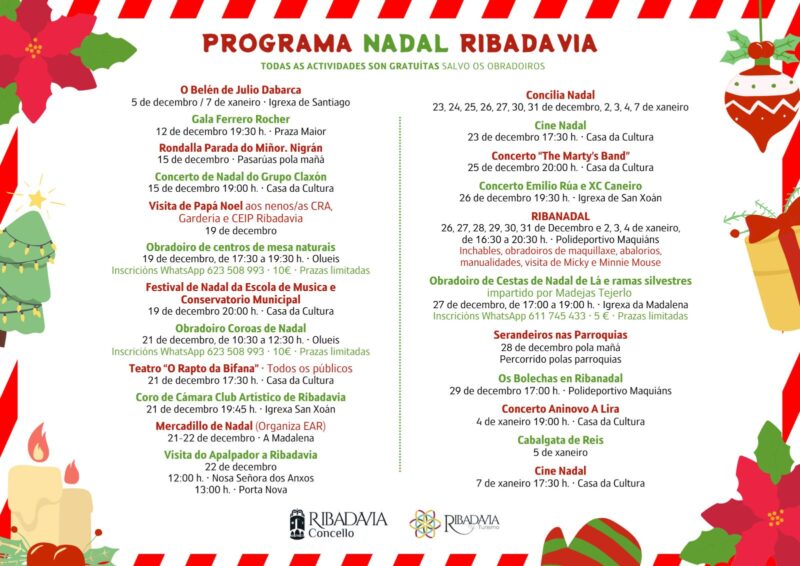 Programa do Nadal 2024 en Ribadavia