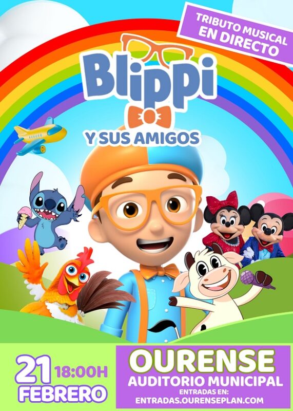 Blippi y sus amigos llegan al Auditorio de Ourense