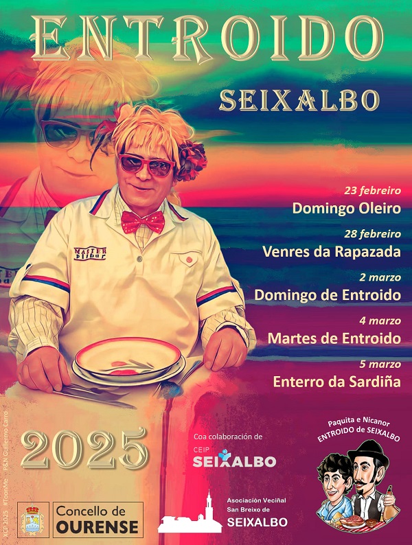 Datas do Entroido de Seixalbo 2025