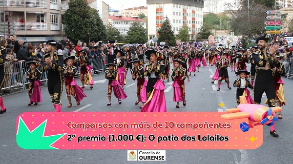 El desfile del Entroido de Ourense 2025 premia la creatividad y el color