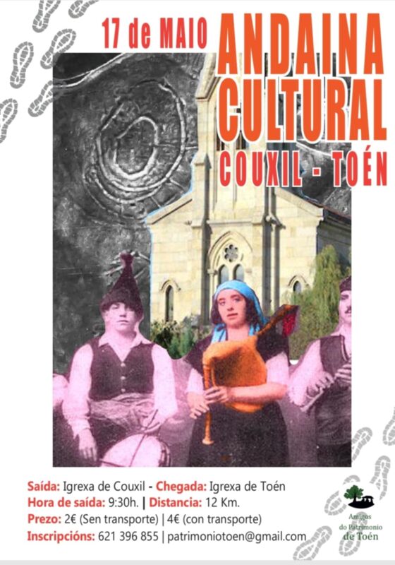 A Andaina Cultural unirá Couxil e Toén no Día das Letras