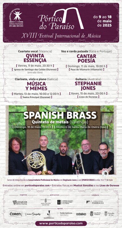El Festival Pórtico do Paraíso 2025 celebra la música en Ourense