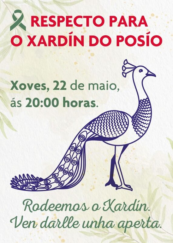 Cadea humana para salvar as árbores do Xardín do Posío