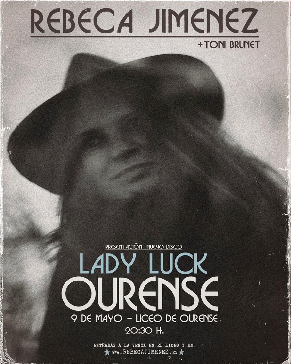 Rebeca Jiménez adelanta su nuevo disco Lady Luck en el Liceo de Ourense
