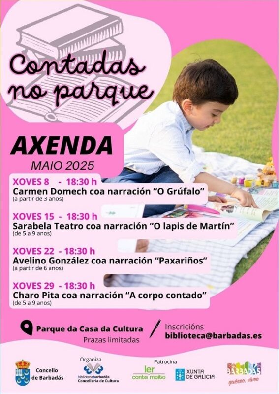 Contacontos ao aire libre no Parque da Casa da Cultura