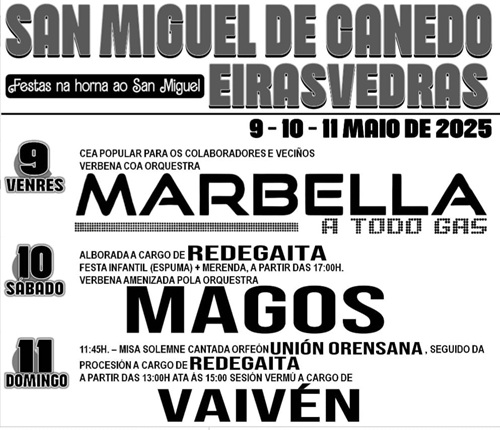 Festas de San Miguel 2025 en Eirasvedras