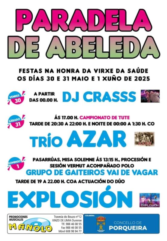 Festas da Virxe da Saúde 2025 en Paradela de Abeleda