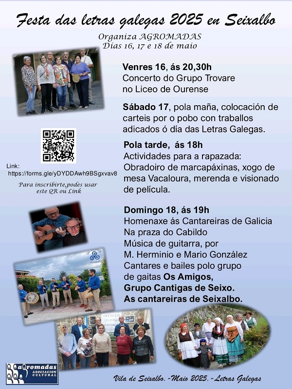 Seixalbo celebra as Letras Galegas 2025 con homenaxe ás cantareiras