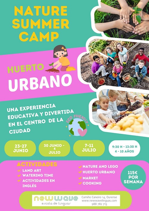 Campamento infantil de verano con huerto urbano en Ourense