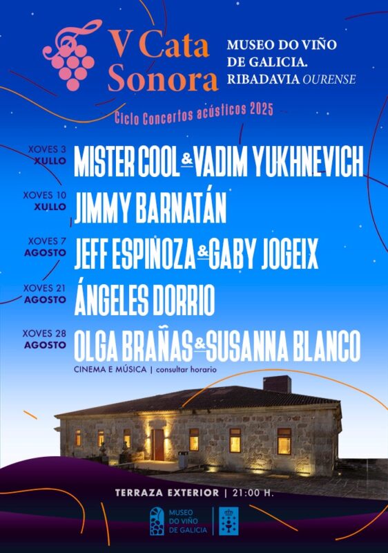 O Museo do Viño acolle a V Cata Sonora con cinco concertos acústicos en Ribadavia