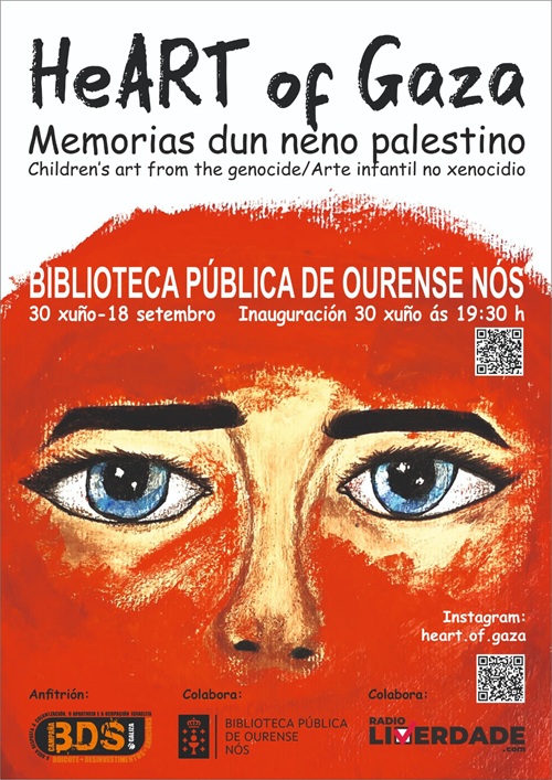 Ourense acolle a impactante mostra infantil “HeArt of Gaza”
