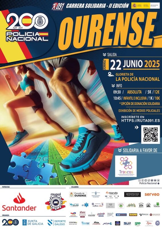 Cortes de tráfico este domingo en Ourense pola Carreira Solidaria Ruta 091