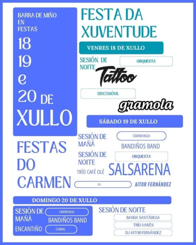 As Festas do Carmen e da Xuventude animan o verán en Barra de Miño