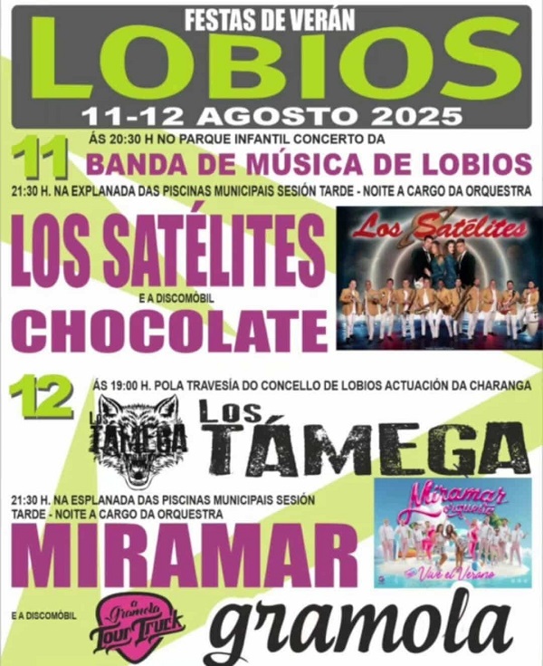 Música e animación nas Festas de Verán de Lobios 2025