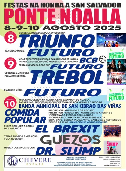 Festas de San Salvador 2025: programación completa en Ponte Noalla