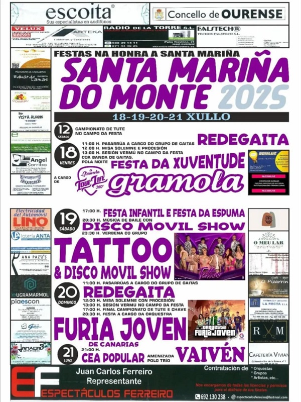 Santa Mariña do Monte celebra as súas festas 2025