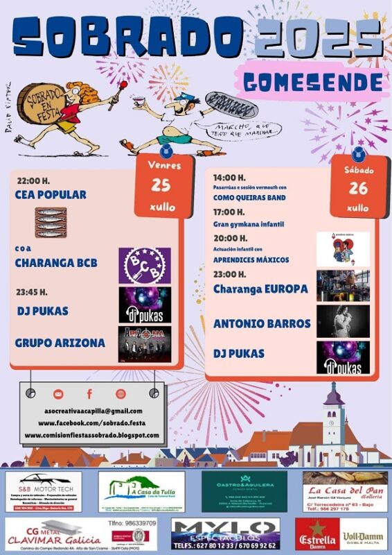 Festas Sobrado 2025: programación completa en Gomesende