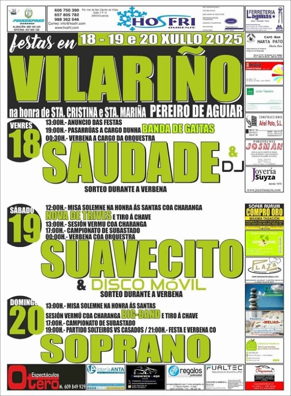 Vilariño celebra Santa Cristina e Santa Mariña por todo o alto