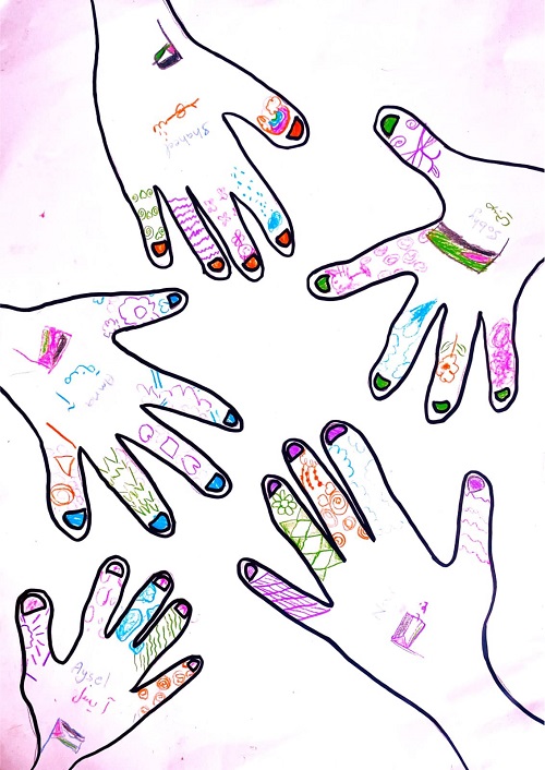 Nenos ourensáns únense a “HeArt of Gaza” con debuxos solidarios