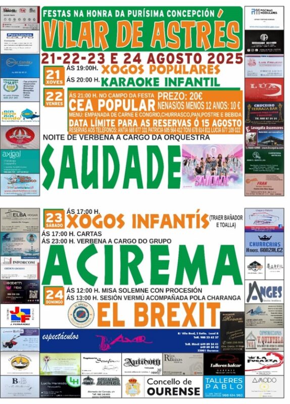 Festas da Purísima Concepción 2025 en Vilar de Astrés