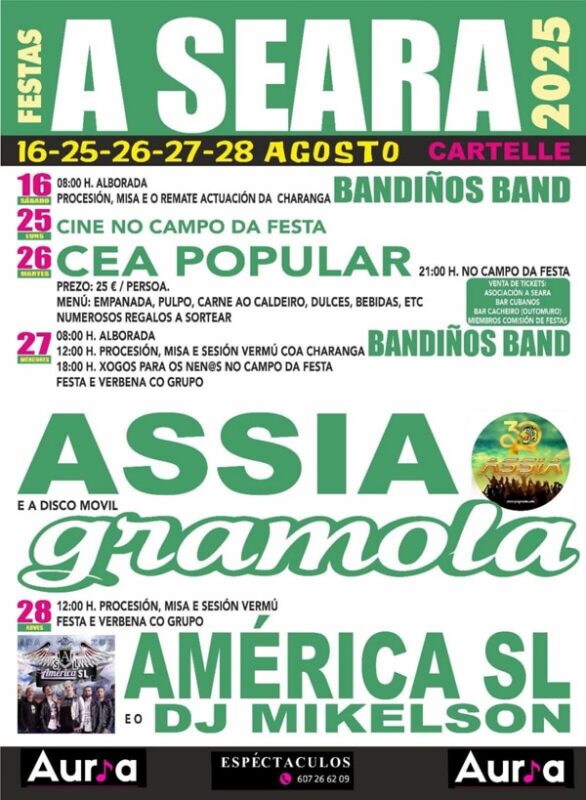 A Seara prepárase para celebrar as súas festas do 16 ao 28 de agosto