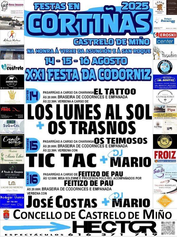 Cortiñas acolle a XXI Festa da Codorniz con tres días de festa