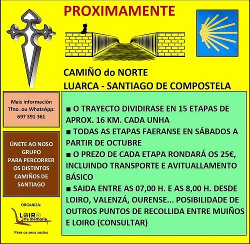 A asociación Loiro na Memoria propón camiñar de Luarca a Santiago