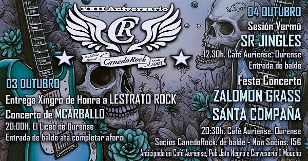 Canedo Rock celebra su 22 aniversario en Ourense