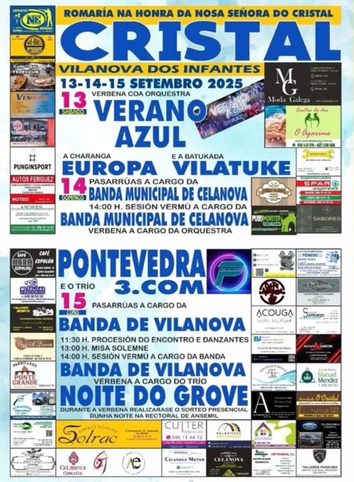 Vilanova dos Infantes celebra a Romería da Virxe do Cristal 2025