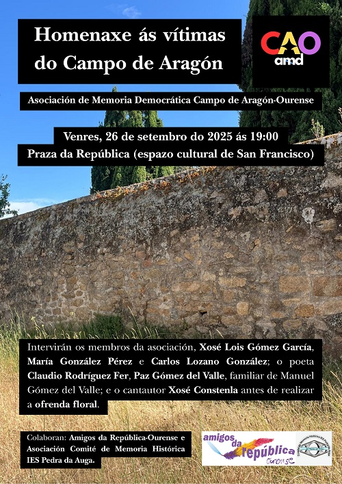 Ourense lembra ás vítimas fusiladas no cuartel de San Francisco