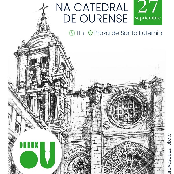 Urban Sketchers Galicia organiza unha xornada de debuxo na Catedral de Ourense