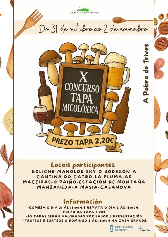 Trives celebra las XXV Jornadas Micológicas y el X Concurso de Tapas