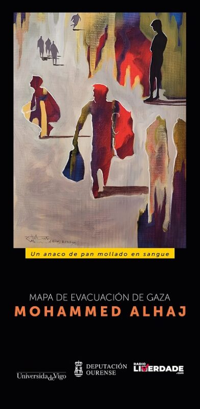 O campus universitario acolle a mostra solidaria ‘Mapa de evacuación de Gaza’