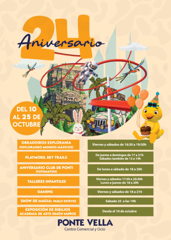 Ponte Vella celebra su 24 aniversario con talleres, juegos y magia