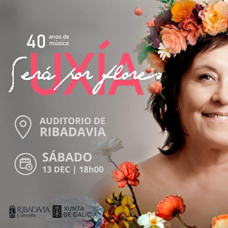 Uxía celebra en Ribadavia o seu concerto "Será por Flores"