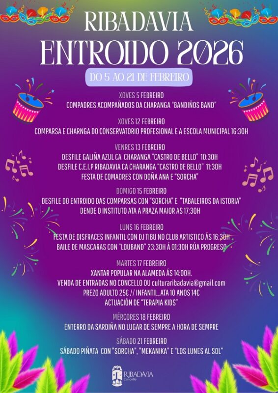 Programa do Entroido de Ribadavia 2026