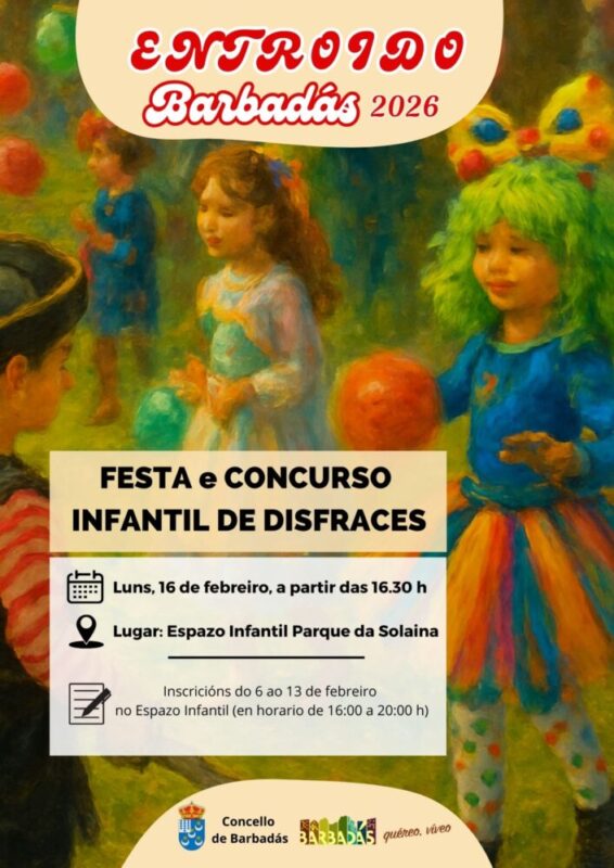 Barbadás celebra a Festa Infantil de Entroido o 16 de febreiro