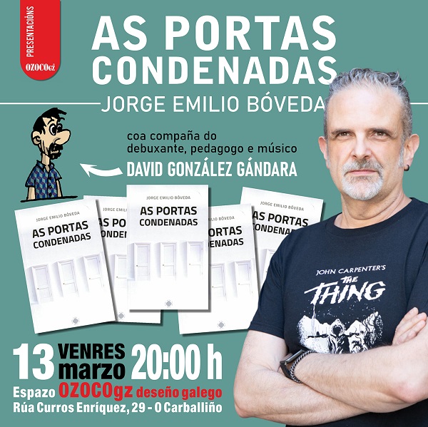 Jorge Emilio Bóveda presenta “As portas condenadas”